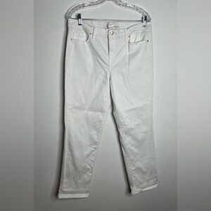 Ella Moss Women's Jeans Straight Leg White 5 Pocket  Size 12 NEW!